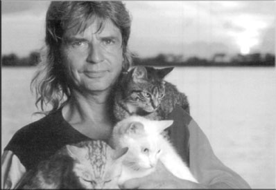 Dominique with his Kitties